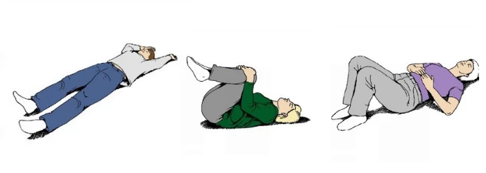 Tre liggende øvelser